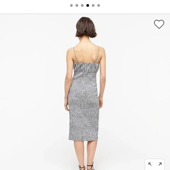 J. Crew Smocked TIe-Front Dress in Gingham - Picture 4 of 16